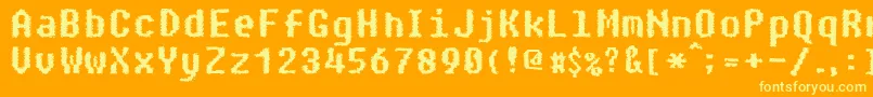 Paranoid Font – Yellow Fonts on Orange Background