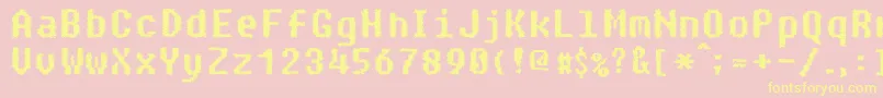 フォントParanoid – 黄色のフォント、ピンクの背景