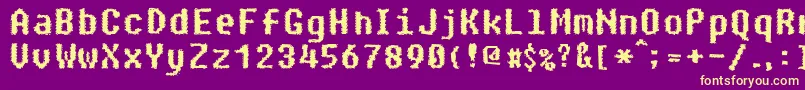 フォントParanoid – 紫の背景に黄色のフォント