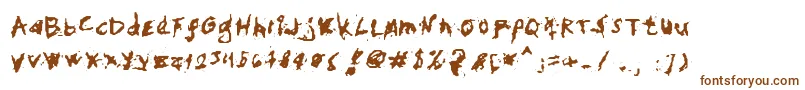 MyHandFightsLs-Schriftart – Braune Schriften auf weißem Hintergrund