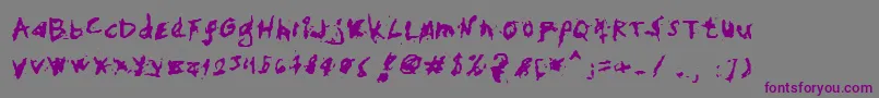 MyHandFightsLs-Schriftart – Violette Schriften auf grauem Hintergrund