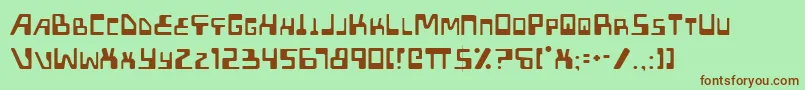 Xpedl Font – Brown Fonts on Green Background