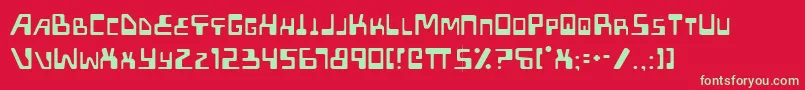 Xpedl Font – Green Fonts on Red Background