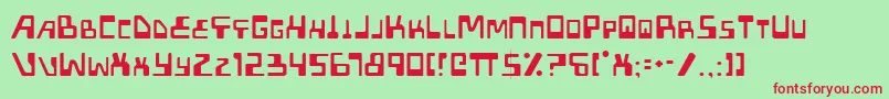 Xpedl Font – Red Fonts on Green Background