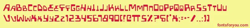 Xpedl Font – Red Fonts on Yellow Background