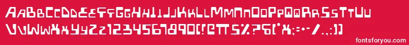 Xpedl Font – White Fonts on Red Background