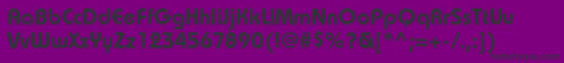 Bauhausdemic-Schriftart – Schwarze Schriften auf violettem Hintergrund