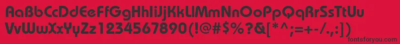 Bauhausdemic Font – Black Fonts on Red Background