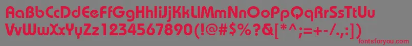 Bauhausdemic Font – Red Fonts on Gray Background