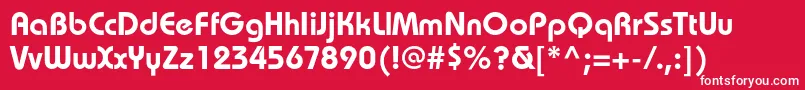 Bauhausdemic Font – White Fonts on Red Background