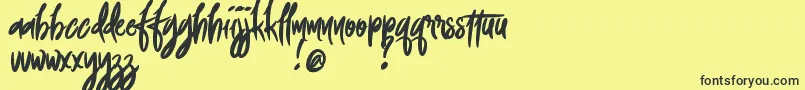 FoxingDemoVersion Font – Black Fonts on Yellow Background