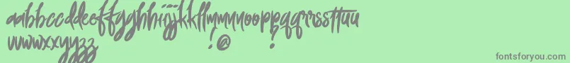 FoxingDemoVersion Font – Gray Fonts on Green Background