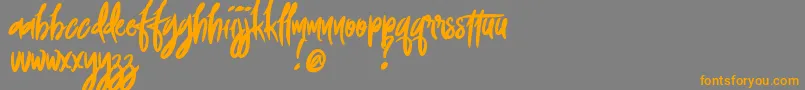 FoxingDemoVersion Font – Orange Fonts on Gray Background