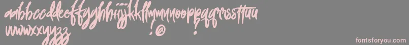 FoxingDemoVersion-Schriftart – Rosa Schriften auf grauem Hintergrund