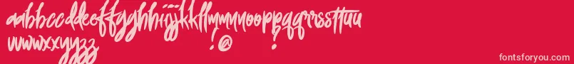 fuente FoxingDemoVersion – Fuentes Rosadas Sobre Fondo Rojo