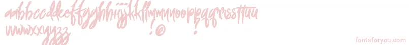 FoxingDemoVersion-Schriftart – Rosa Schriften auf weißem Hintergrund