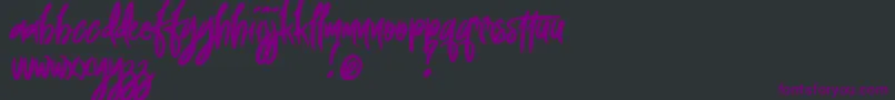 FoxingDemoVersion Font – Purple Fonts on Black Background