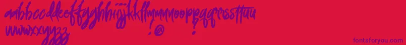 fuente FoxingDemoVersion – Fuentes Moradas Sobre Fondo Rojo