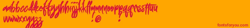 フォントFoxingDemoVersion – オレンジの背景に赤い文字