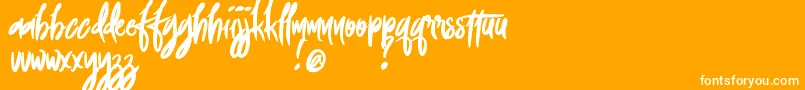 FoxingDemoVersion Font – White Fonts on Orange Background