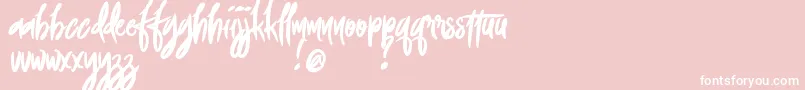 FoxingDemoVersion Font – White Fonts on Pink Background