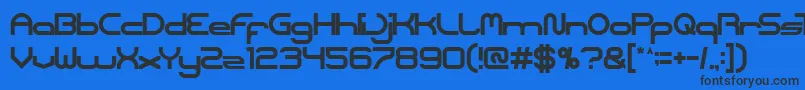 フォントCoreldraw – 黒い文字の青い背景