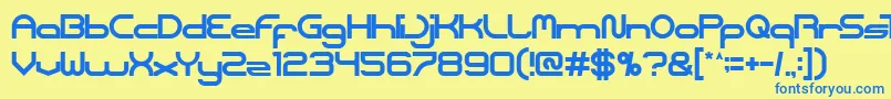 Coreldraw Font – Blue Fonts on Yellow Background