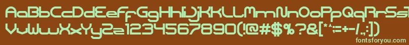Coreldraw-fontti – vihreät fontit ruskealla taustalla