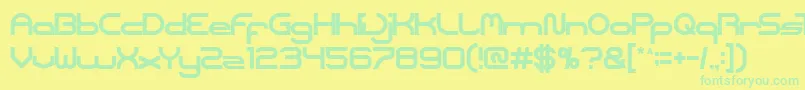 Coreldraw Font – Green Fonts on Yellow Background