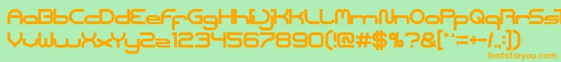 Coreldraw Font – Orange Fonts on Green Background