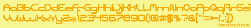 Coreldraw Font – Orange Fonts on Yellow Background