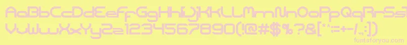 Coreldraw-fontti – vaaleanpunaiset fontit keltaisella taustalla