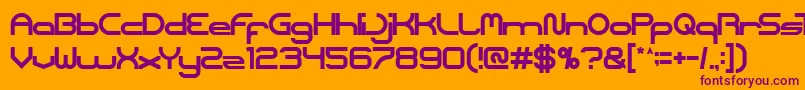 Coreldraw Font – Purple Fonts on Orange Background