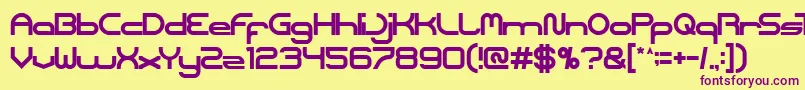 Coreldraw Font – Purple Fonts on Yellow Background