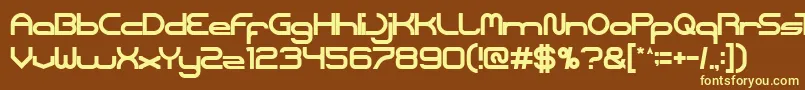 Coreldraw-fontti – keltaiset fontit ruskealla taustalla