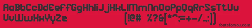 SquareBlock Font – Black Fonts on Red Background