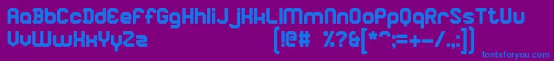 SquareBlock Font – Blue Fonts on Purple Background