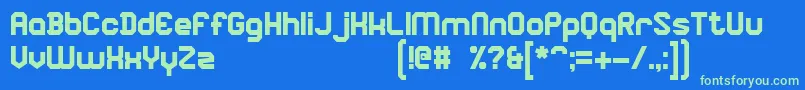 Подробнее о шрифте SquareBlock Шрифт SquareBlock – зелёные шрифты на синем фоне