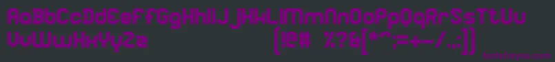 Czcionka SquareBlock – fioletowe czcionki na czarnym tle