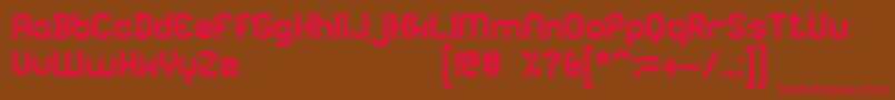 SquareBlock Font – Red Fonts on Brown Background
