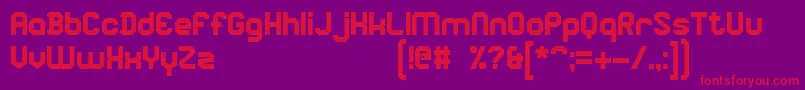SquareBlock Font – Red Fonts on Purple Background