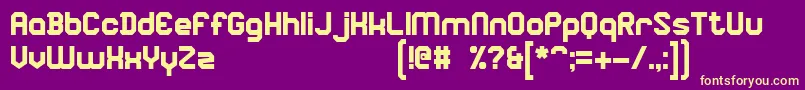 SquareBlock Font – Yellow Fonts on Purple Background