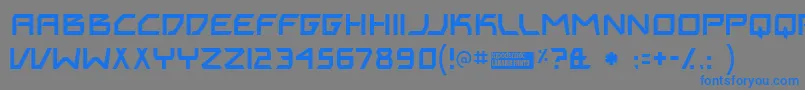 フォントBiting – 灰色の背景に青い文字