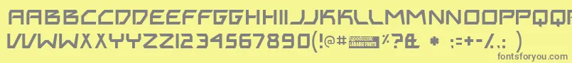 フォントBiting – 黄色の背景に灰色の文字