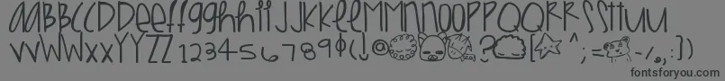 Birdmachine Font – Black Fonts on Gray Background