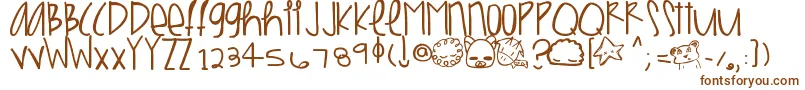 Шрифт Birdmachine – коричневые шрифты на белом фоне