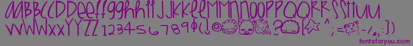 Birdmachine Font – Purple Fonts on Gray Background