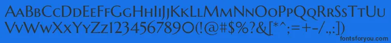MarcellusscRegular Font – Black Fonts on Blue Background