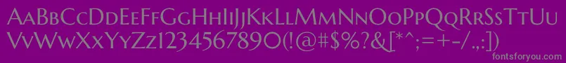 MarcellusscRegular Font – Gray Fonts on Purple Background