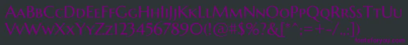MarcellusscRegular Font – Purple Fonts on Black Background